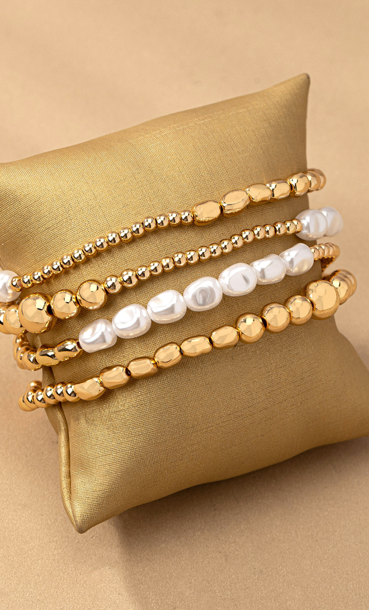 Mixed Pearl Stretchy Bracelet