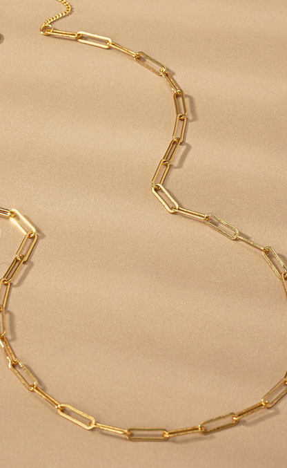 18K Gold Paperclip Chain