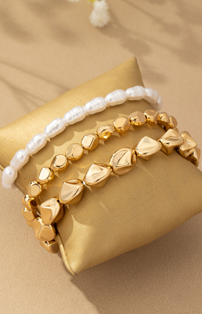 Bead & Pearl Stretch Bracelets