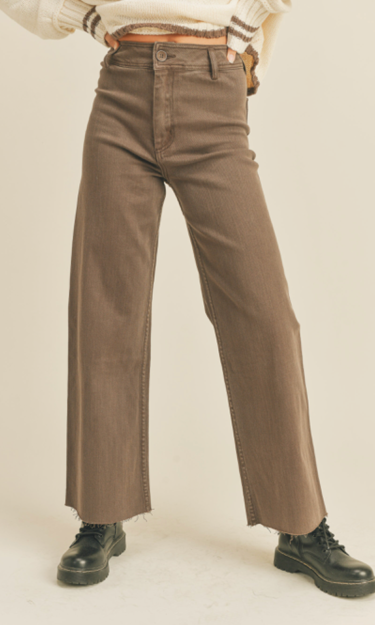 Brown Straight Leg Pants