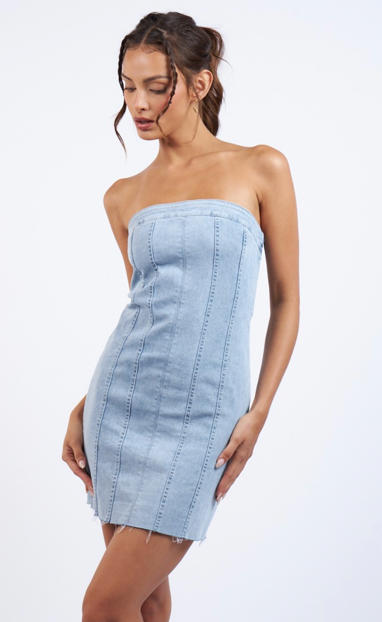 Ari Denim Strapless Dress