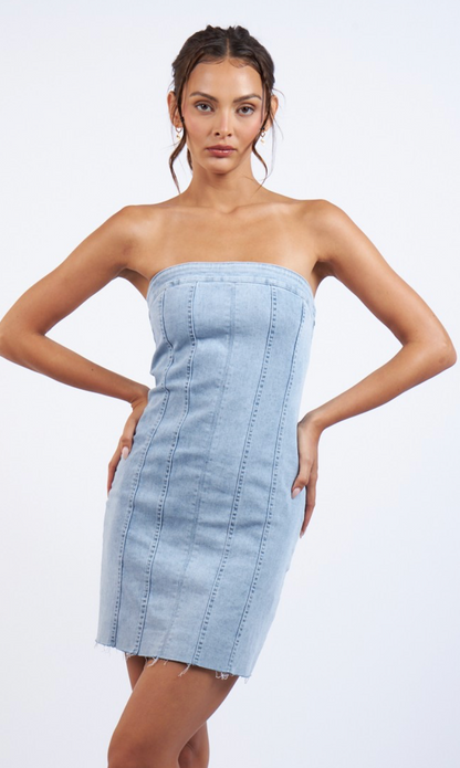 Ari Denim Strapless Dress