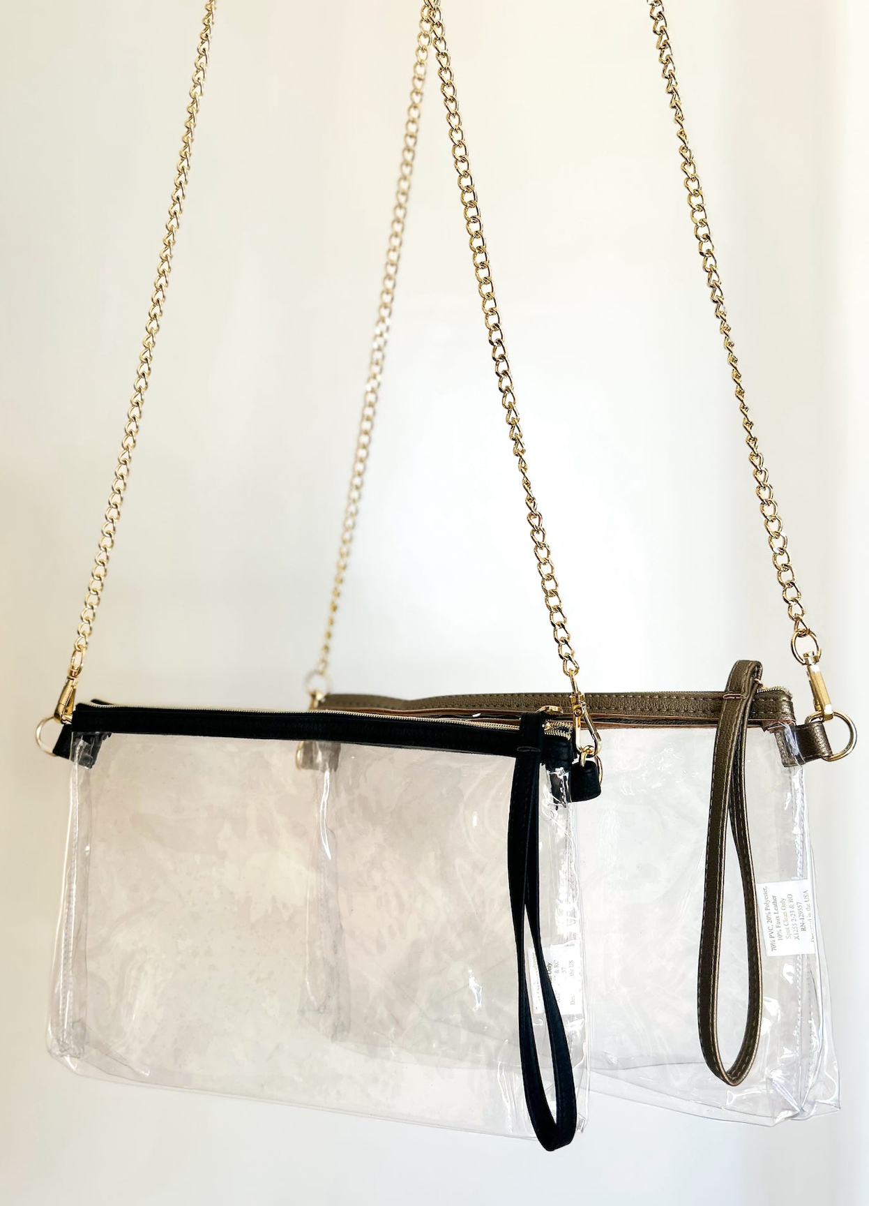 Candace Double Zip Crossbody Gold