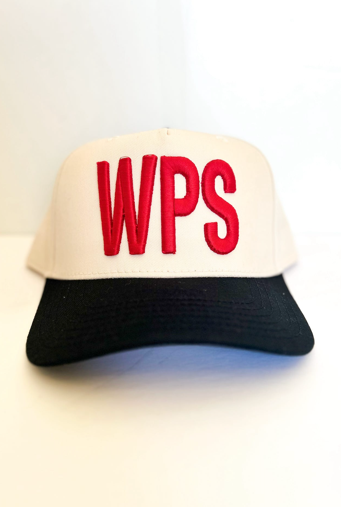 Red WPS Vintage Hat Cream/Black