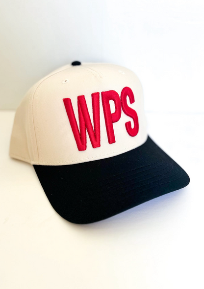 Red WPS Vintage Hat Cream/Black