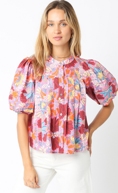 Wallflower Puff Sleeve Blouse