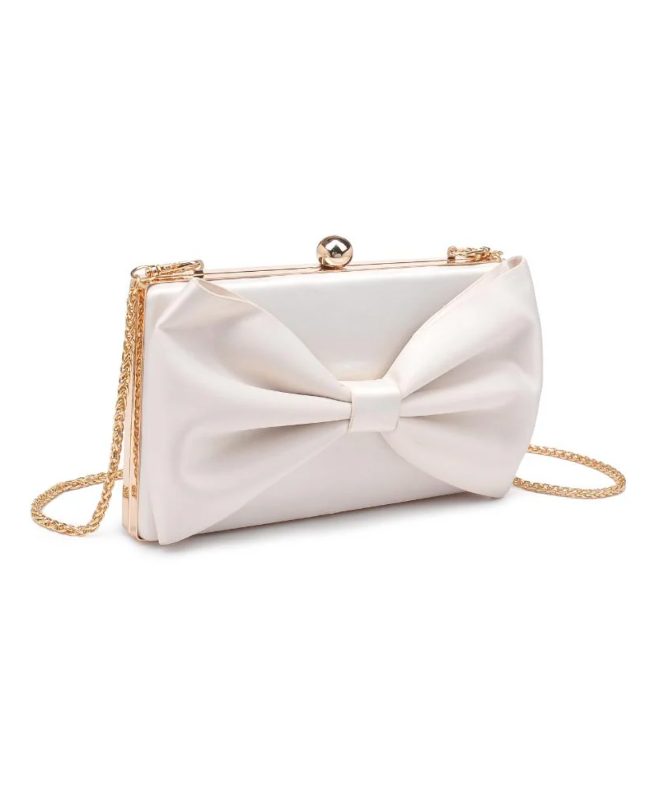 Belle Bow Clutch Ivory