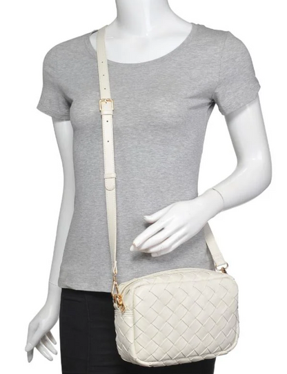 Maddie Woven Crossbody Ivory