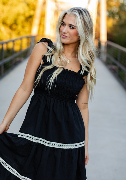 Solid Ruffle Tiered Sundress