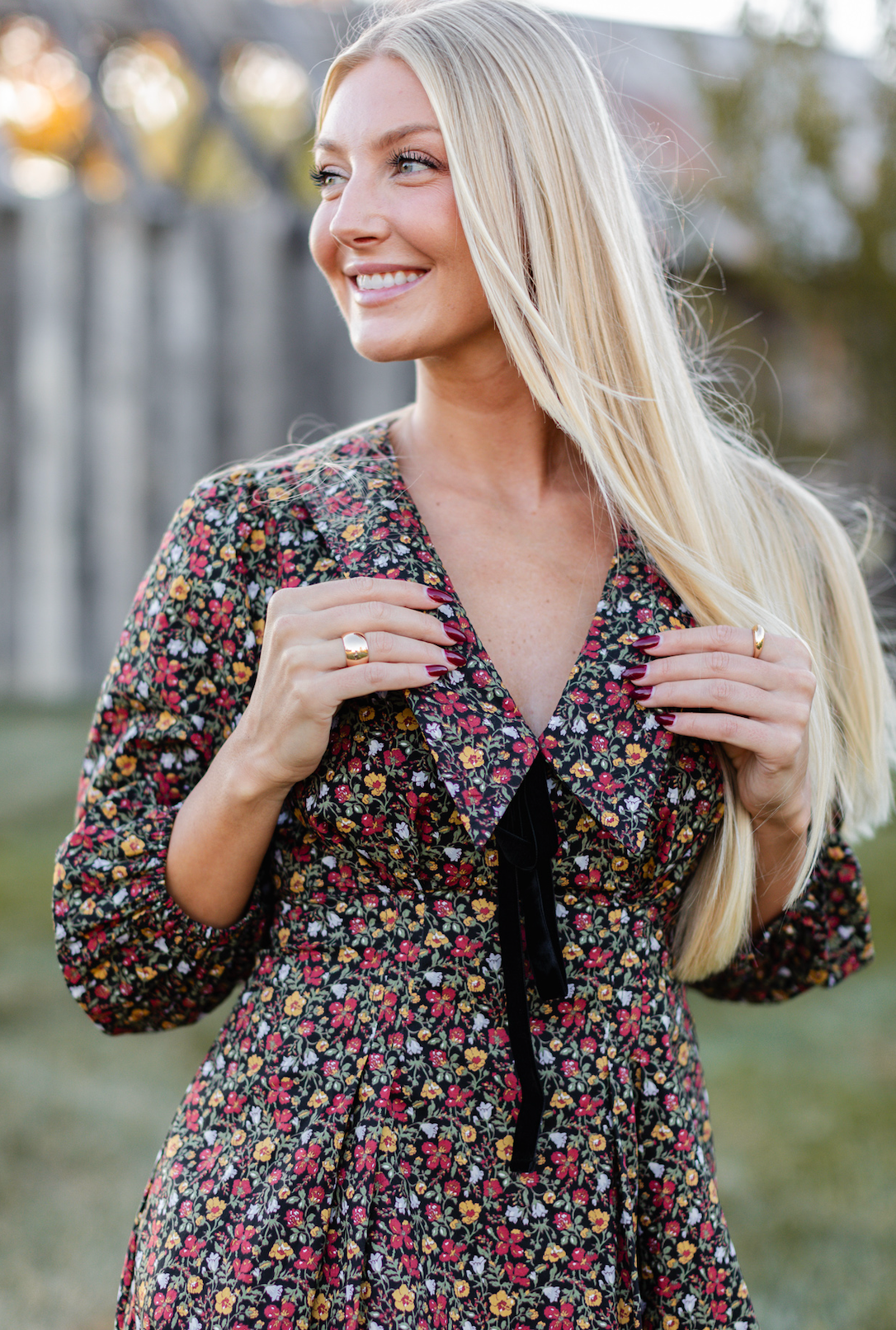 Floral Peter Pan Collar Dress