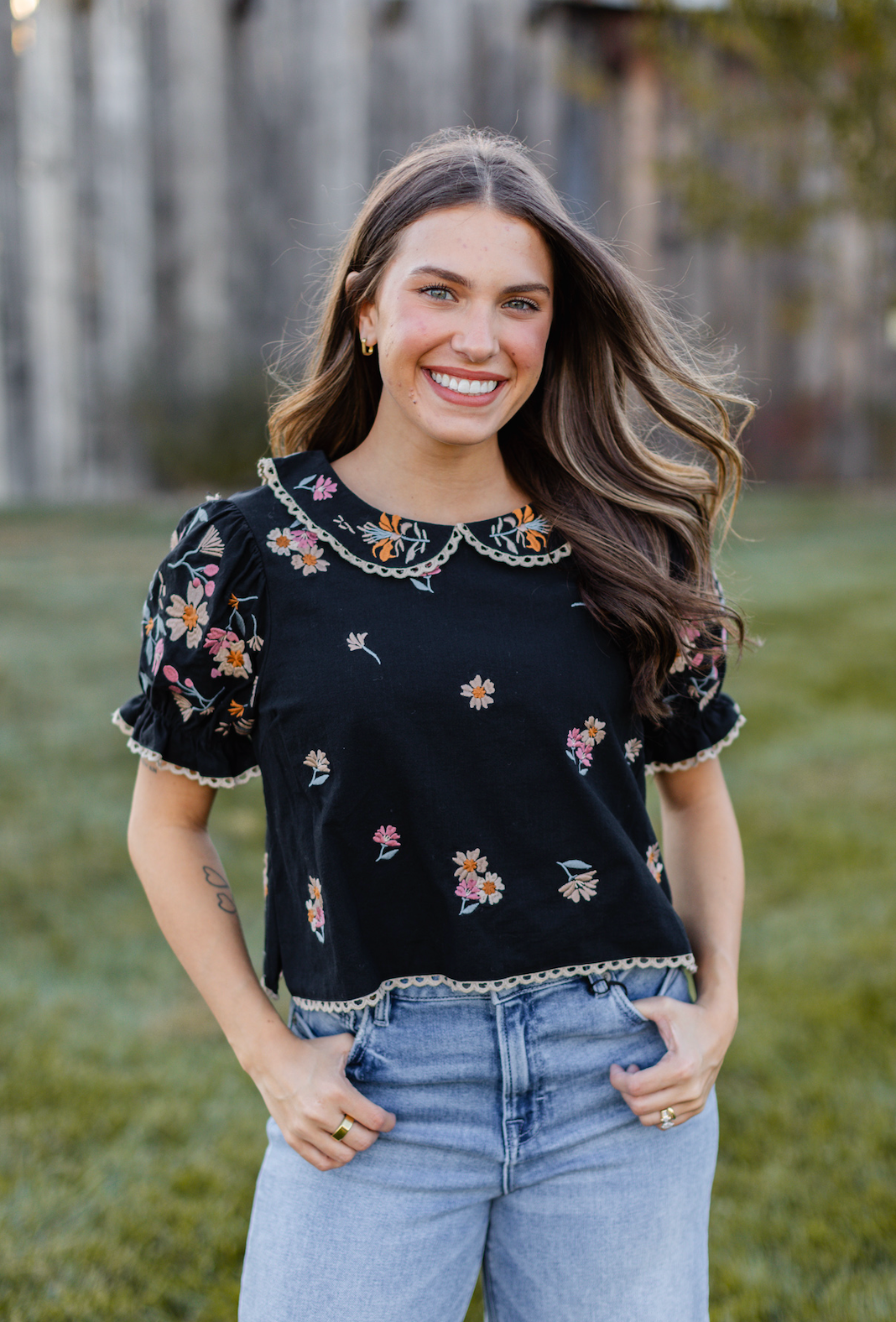 Kassie Embroidered Top