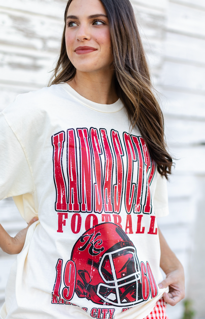 KC Football Oversized T-shirt Oat