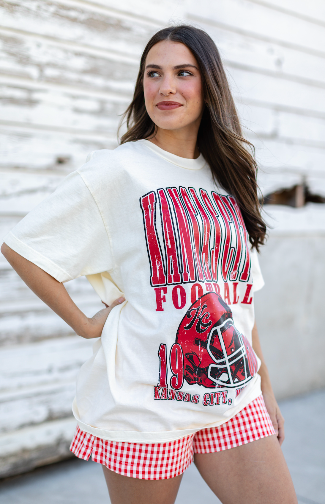 KC Football Oversized T-shirt Oat