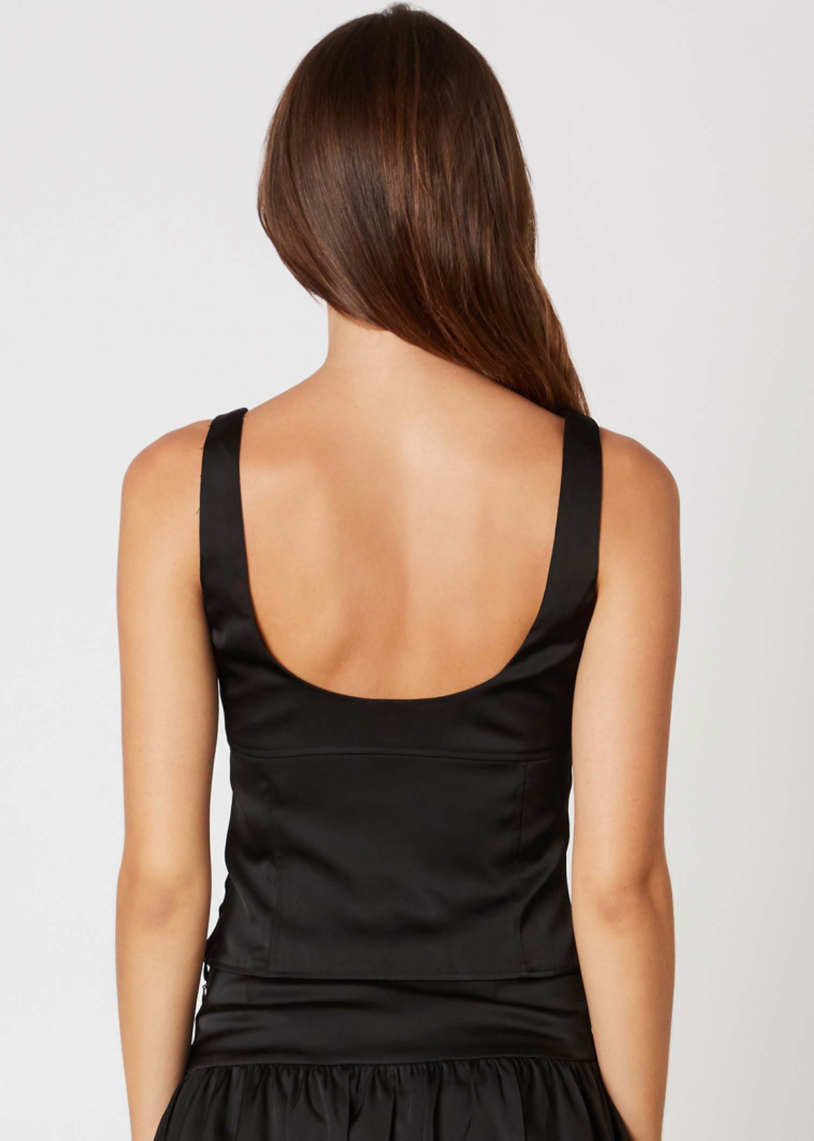 Black Satin Bows Tank