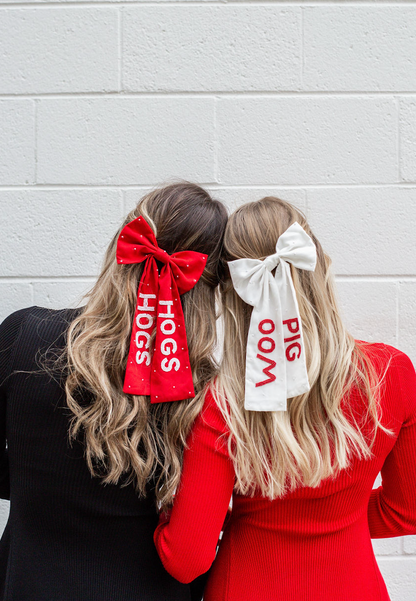 Woo Pig Beaded Hair Bow