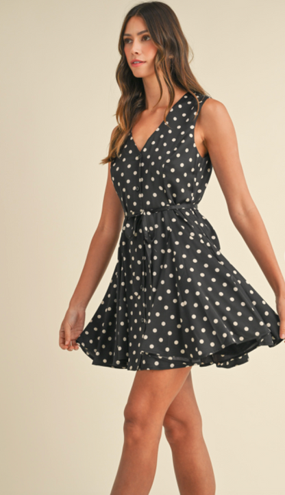 Polka Dot Tied Dress