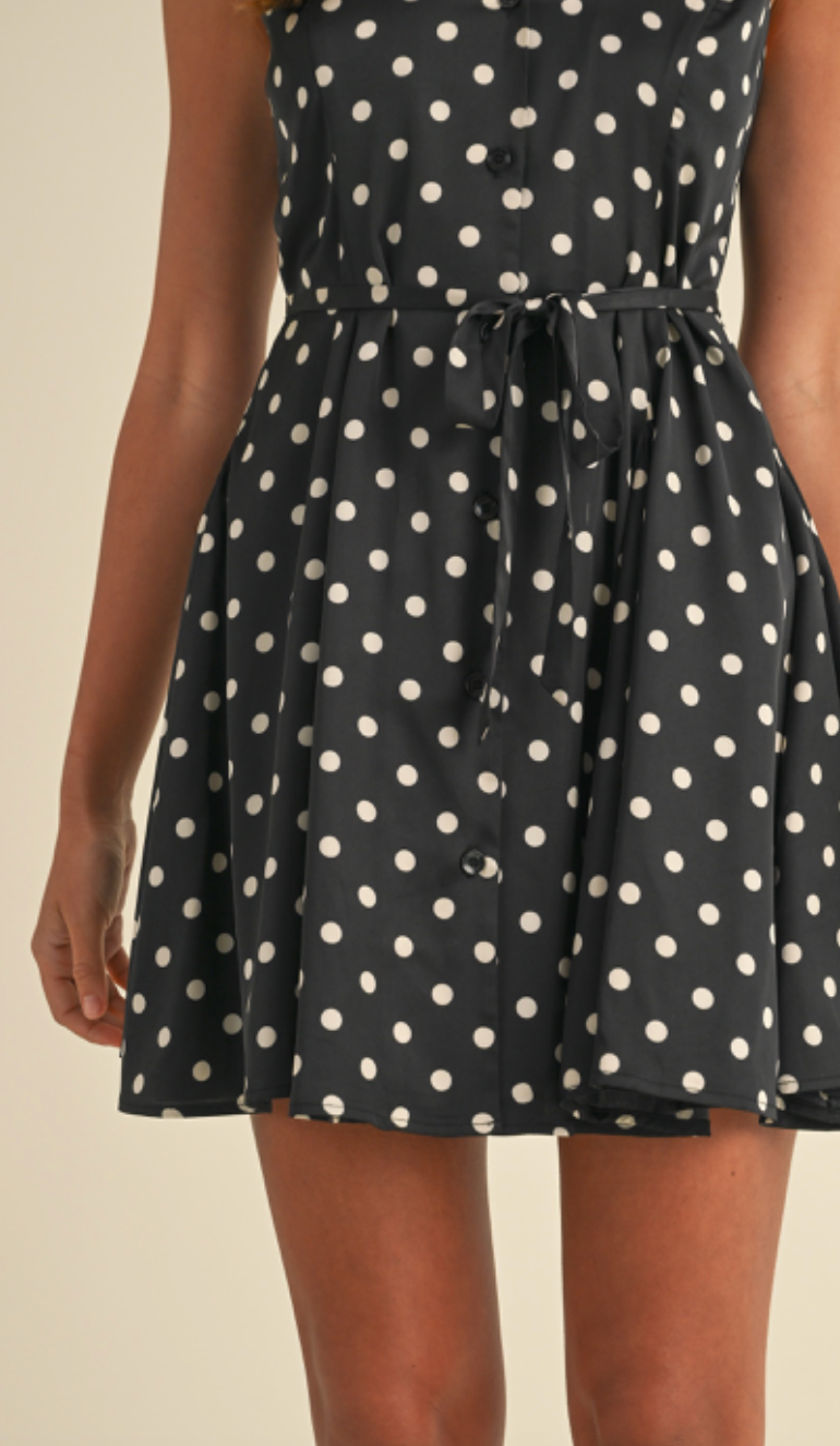 Polka Dot Tied Dress