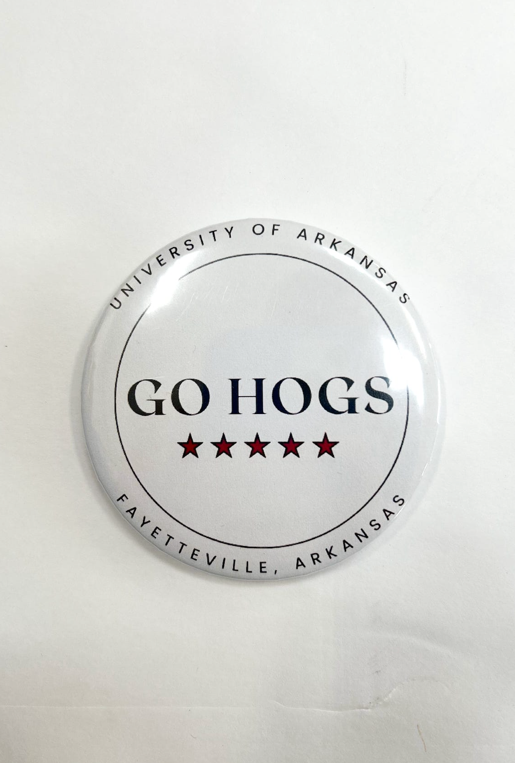 Go Hogs Star Button 3"