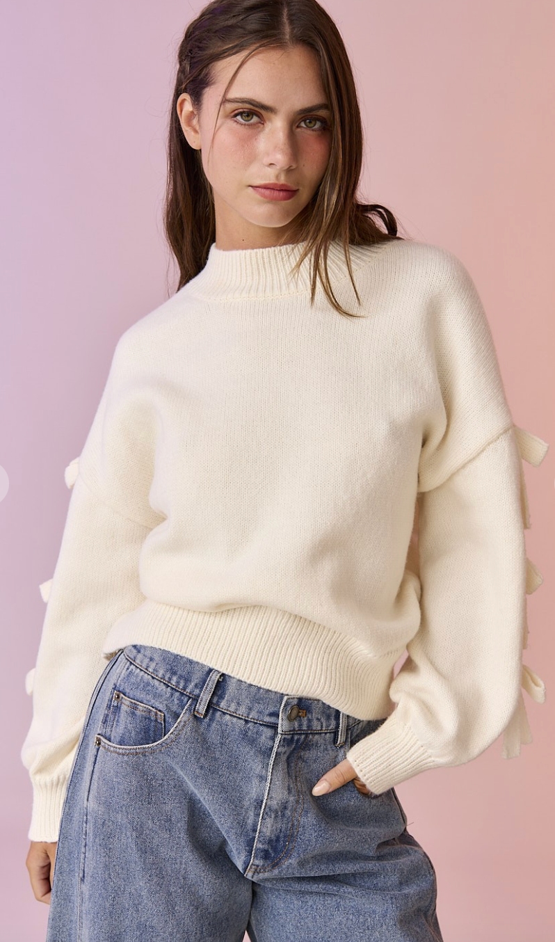 Aria Bow Sleeve Sweater