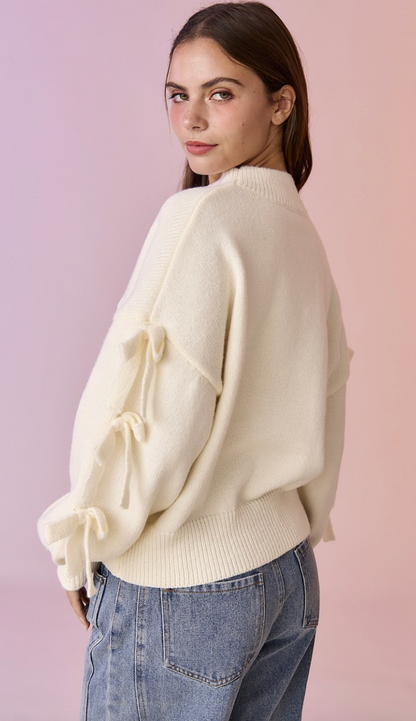 Aria Bow Sleeve Sweater