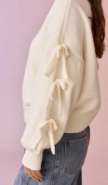 Aria Bow Sleeve Sweater