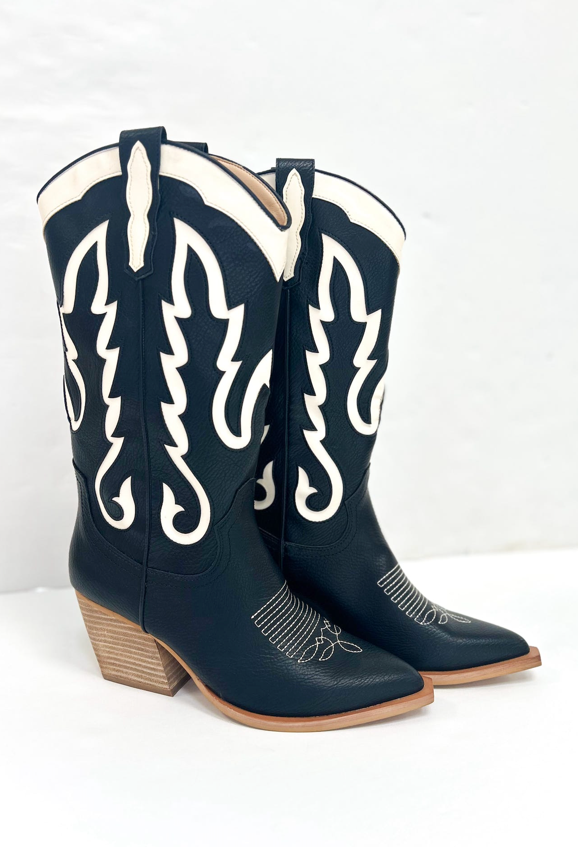 Ida Black Cowboy Boots