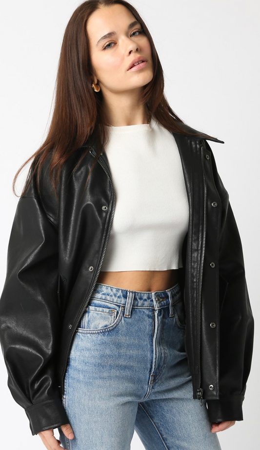 Renley Faux Leather Jacket