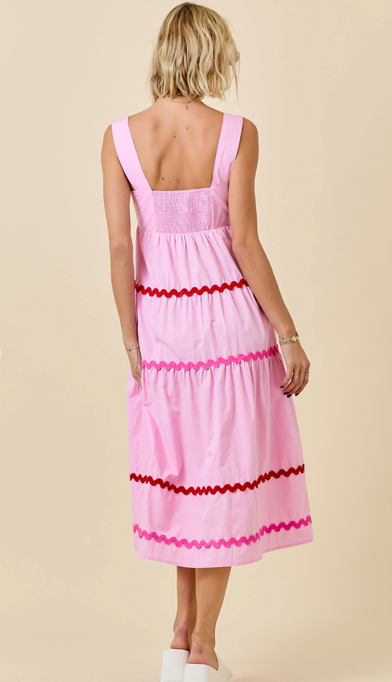 Poplin Ric Rac Maxi Dress