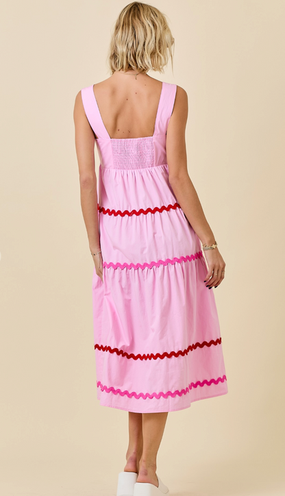 Poplin Ric Rac Maxi Dress