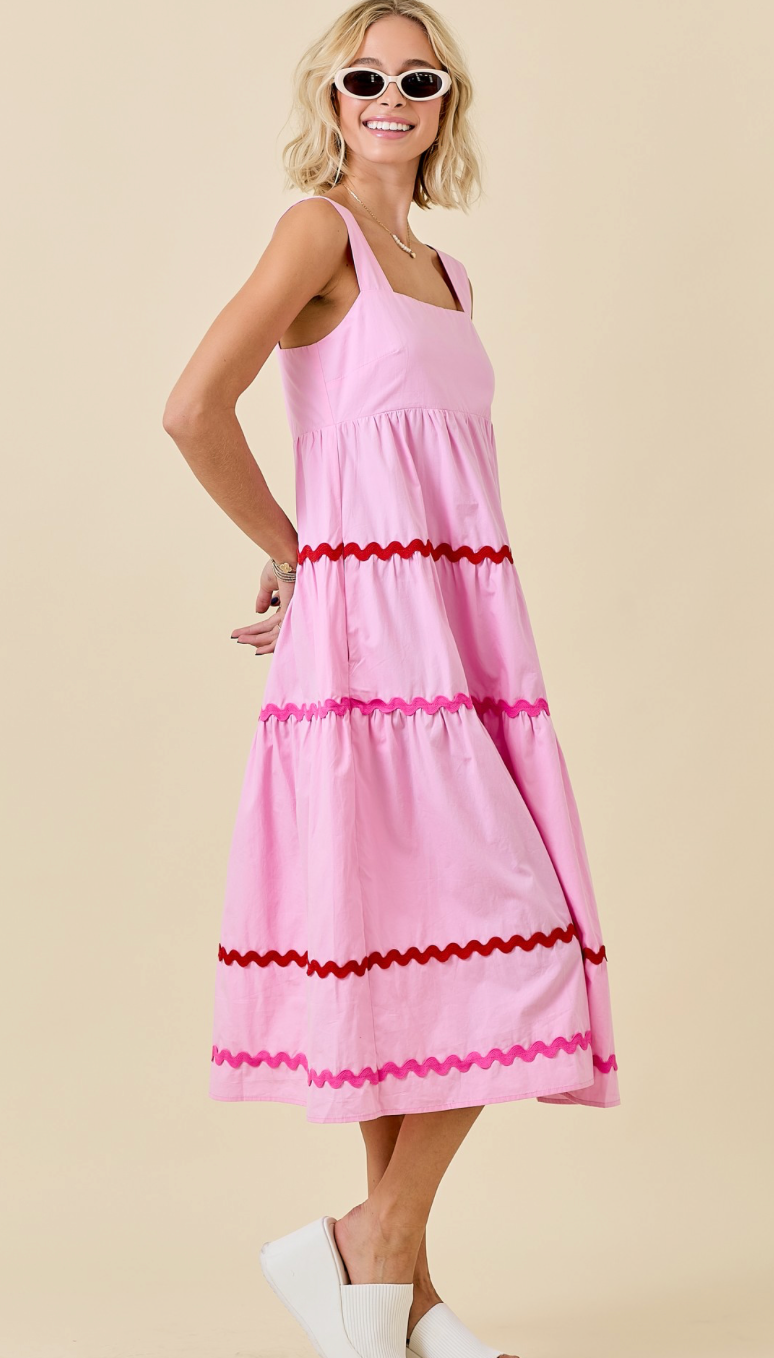 Poplin Ric Rac Maxi Dress