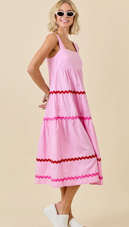 Poplin Ric Rac Maxi Dress