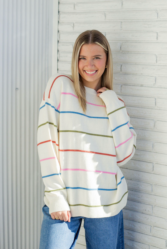 Multi Color Stripe Sweater