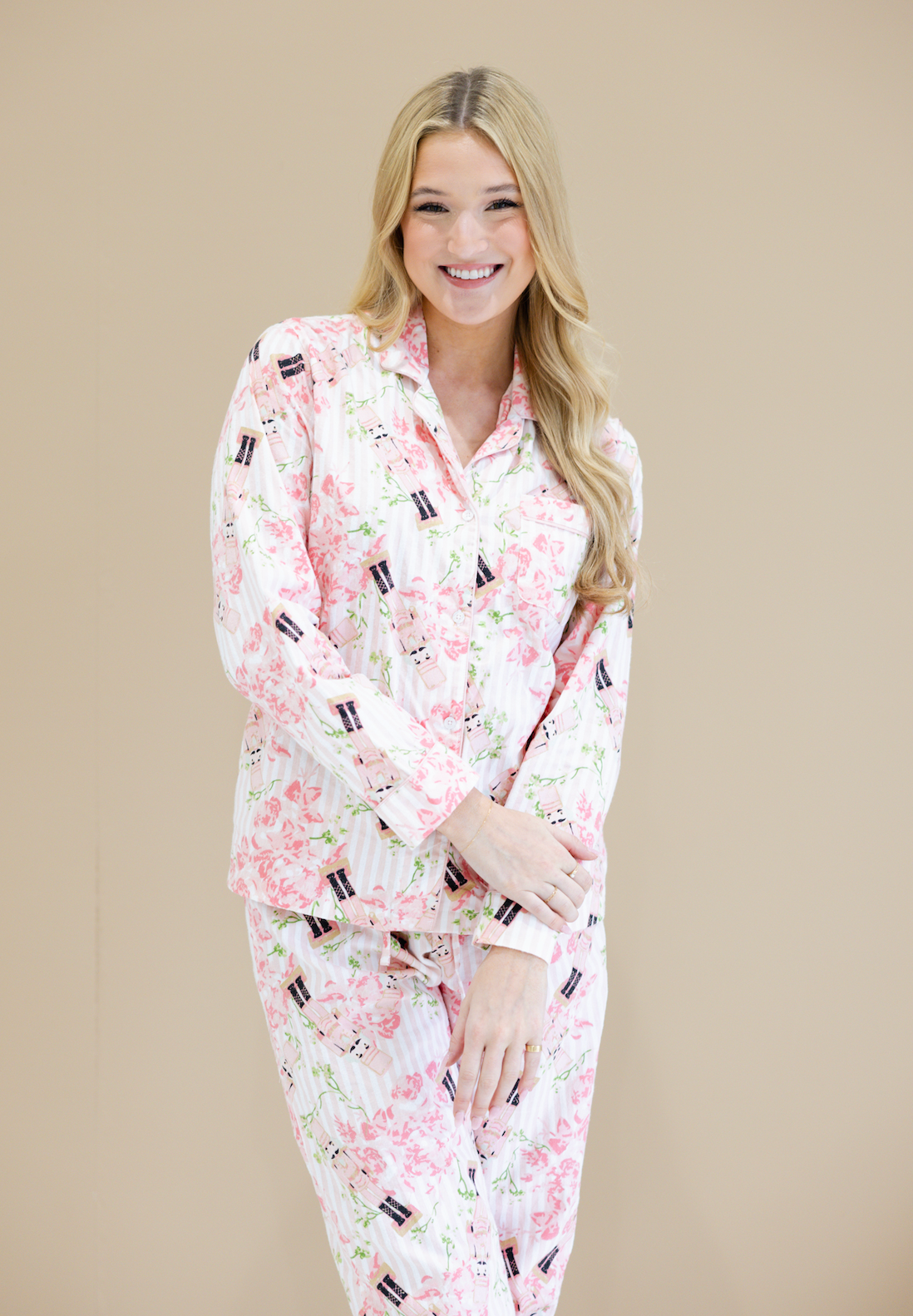 Nutcracker Rose Flannel Pj Set