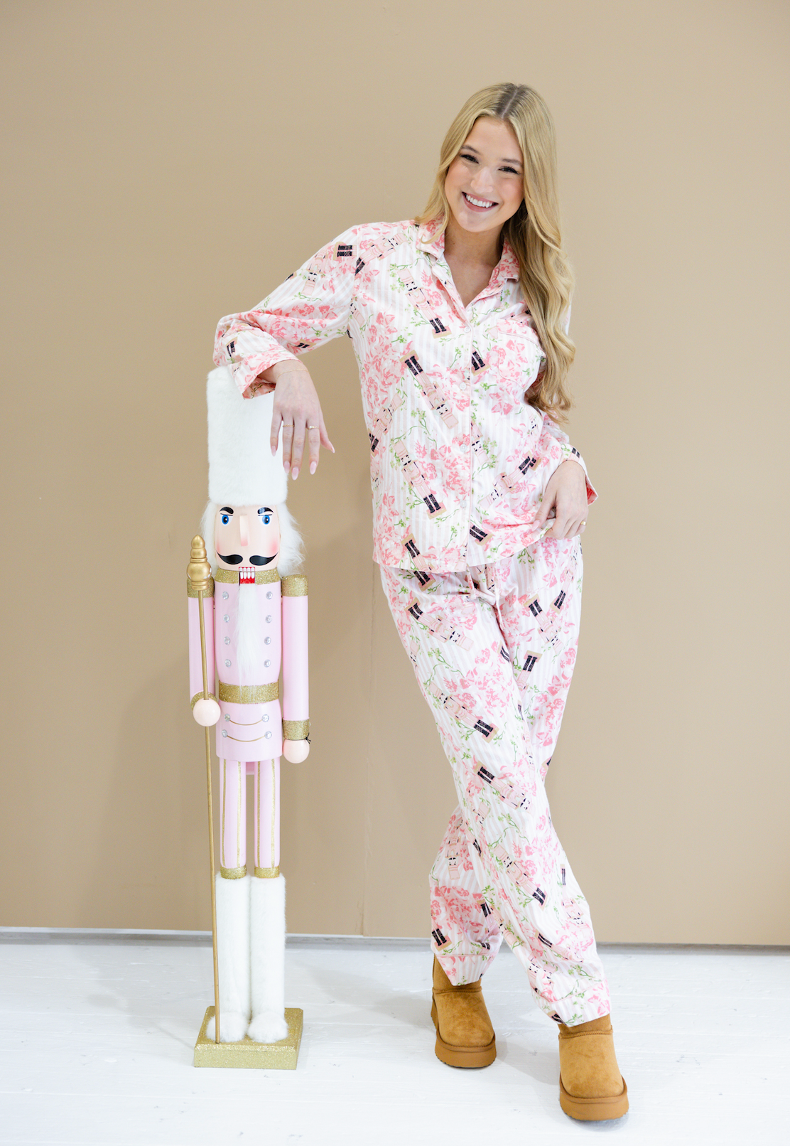 Nutcracker Rose Flannel Pj Set