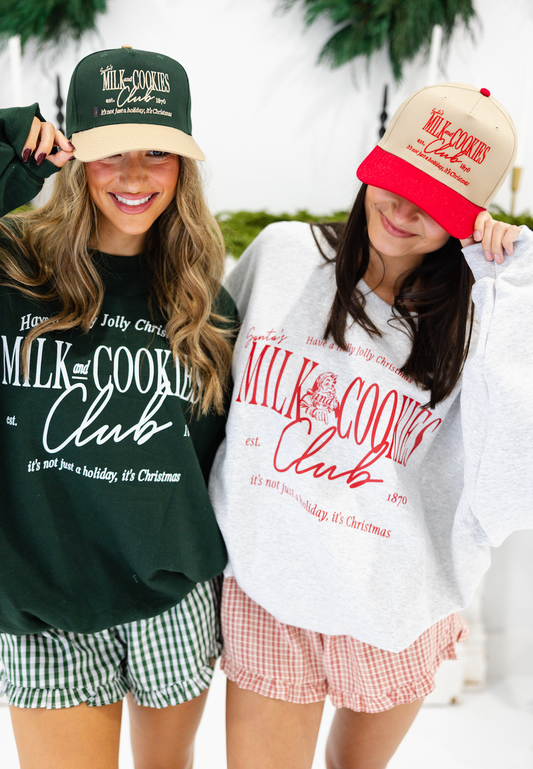 Milk & Cookies Club Sweatshirt Grey