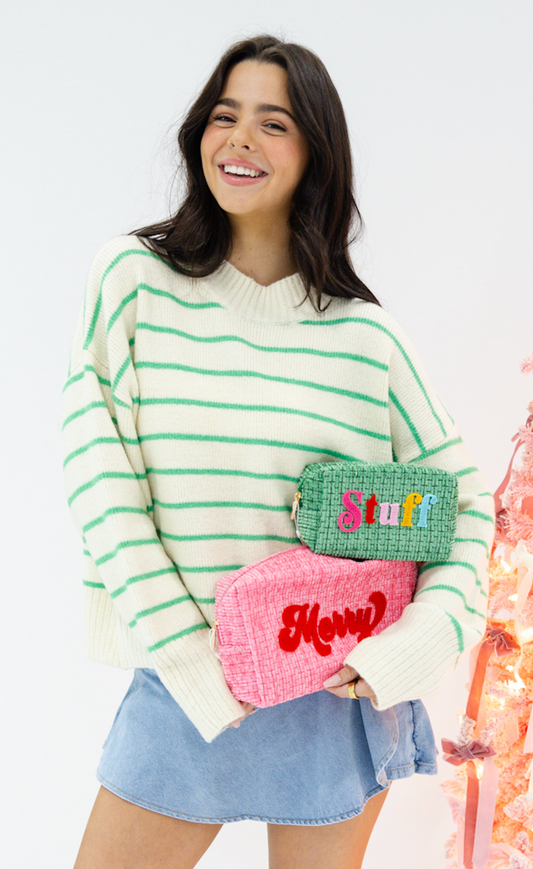 Geneva Green Stripe Sweater