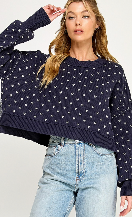 Charlotte Navy Sweater