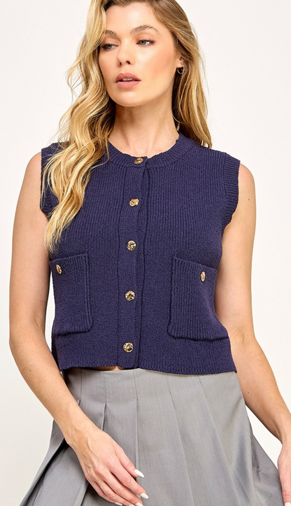 Classic Sweater Top Navy