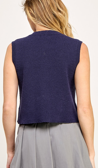 Classic Sweater Top Navy