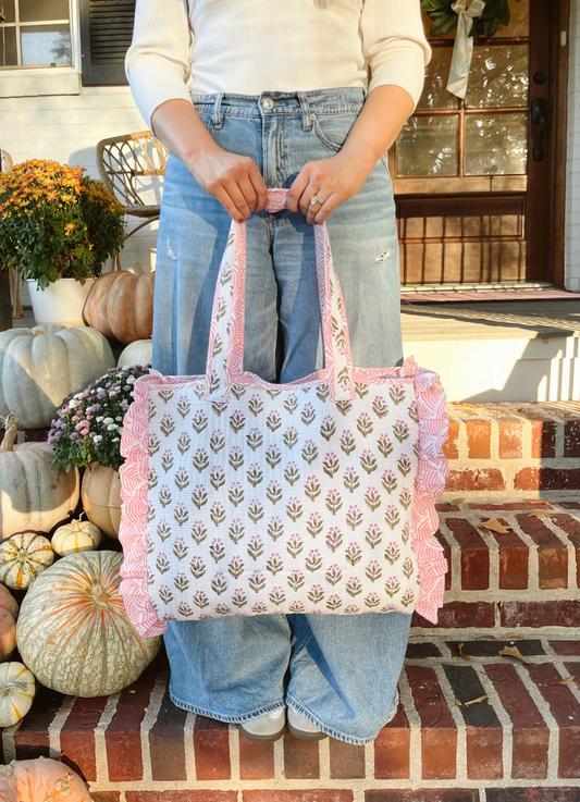 Clover Fridays Georgia Ruffle Tote