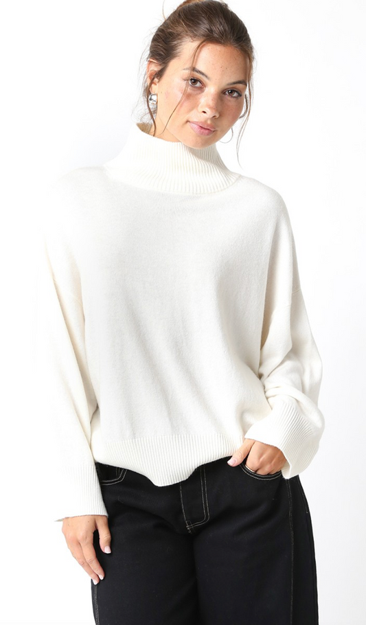 Lyla Ivory Turtleneck Sweater