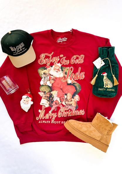 Enjoy a Soda Santa Sweatshirt