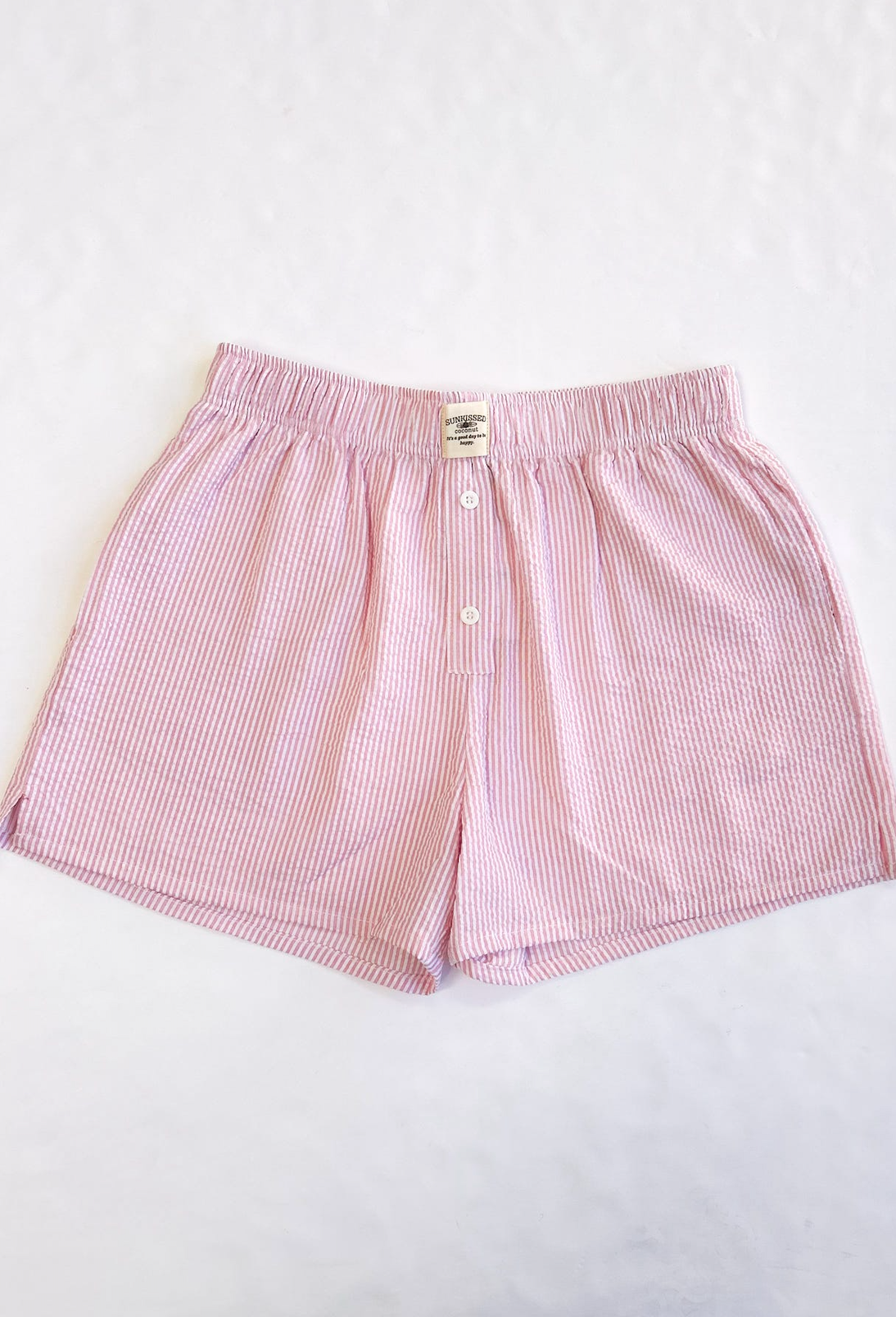 Everyday Boxer Shorts Pink Seersucker