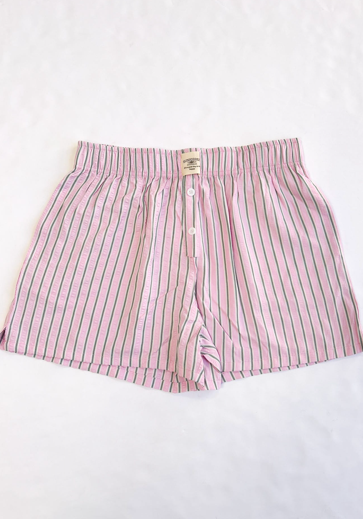 Everyday Boxer Shorts Green Halo Stripe