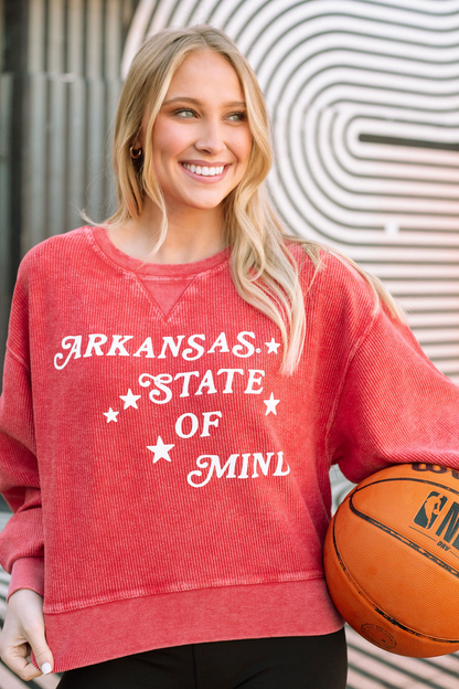 Arkansas State of Mind Corded Pullover