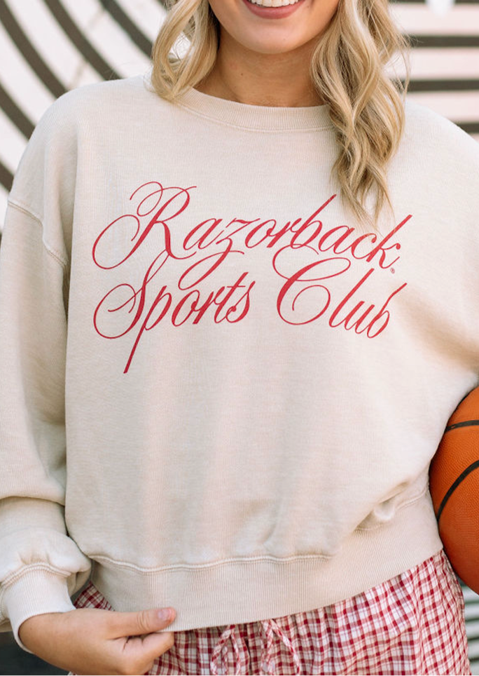 Razorbacks Sports Club Cropped Sweatshirt