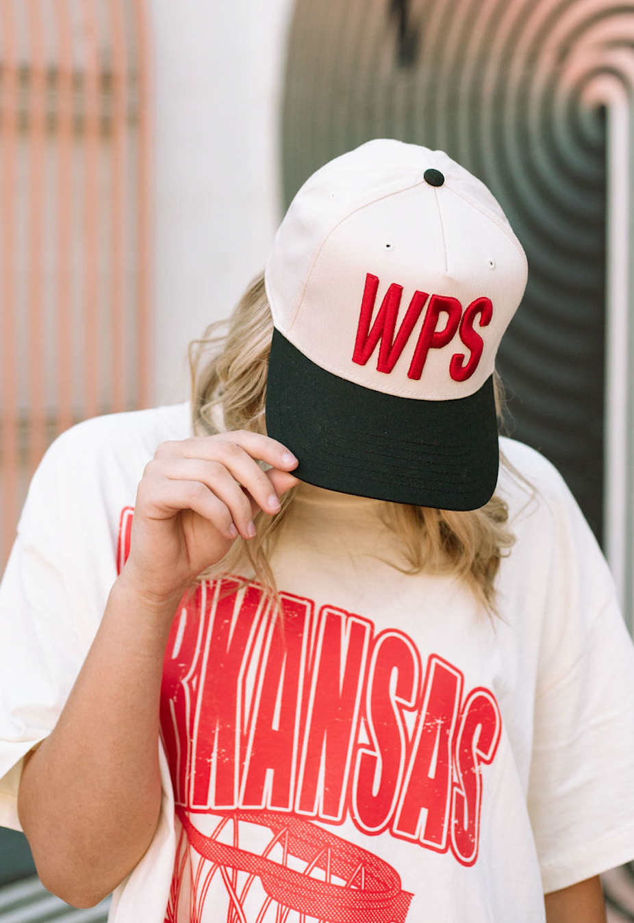 Red WPS Vintage Hat Cream/Black