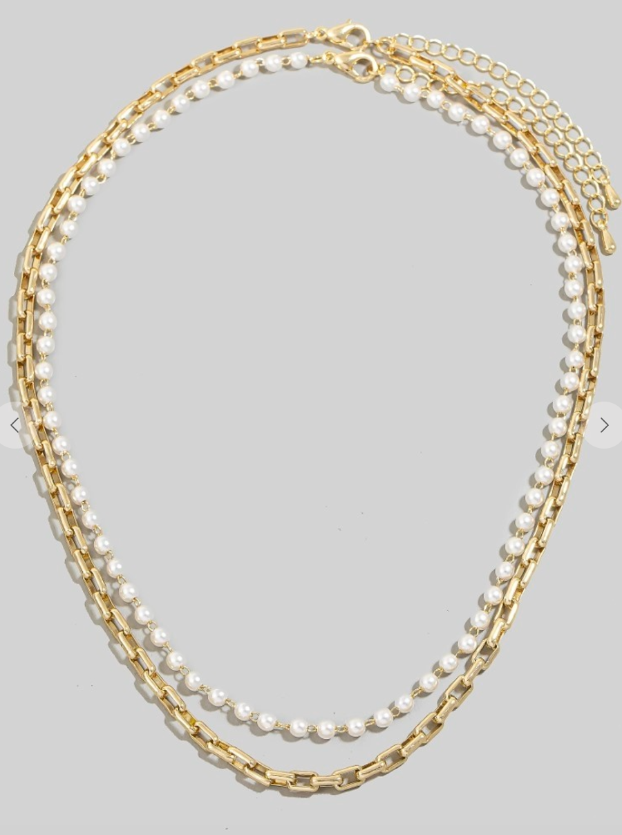 Pearl & Chain Necklace