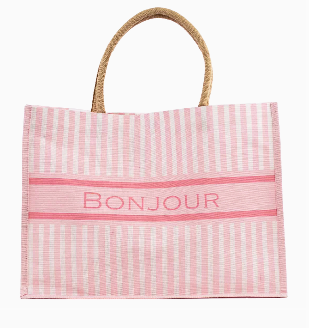 Bonjour Stripe Tote Bag