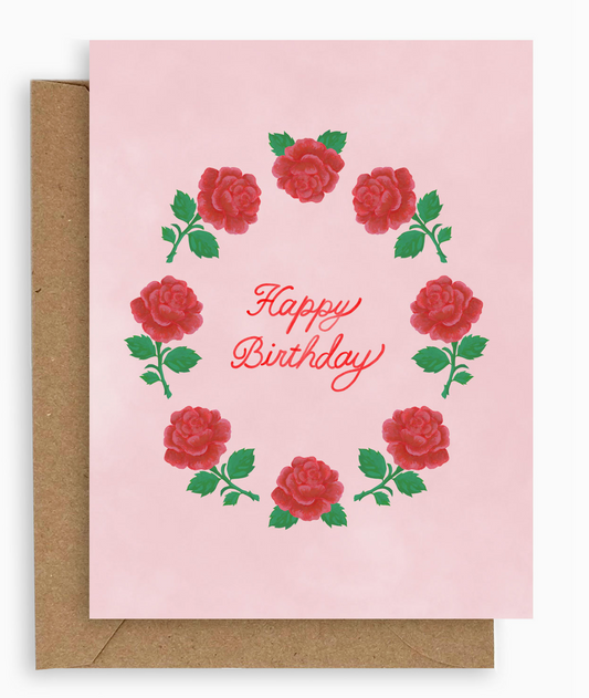 Rose Birthday Card